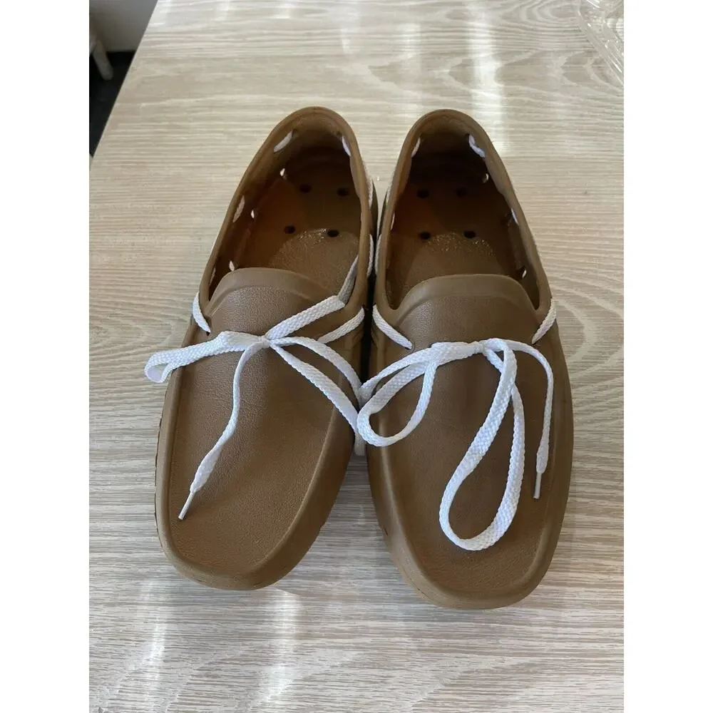Tucket Giller Deck Boat Driving Shoes Mens Size 9 Cognac & Vanilla New‎ laces